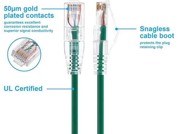 Monoprice Cat6 Cable 3ft Green