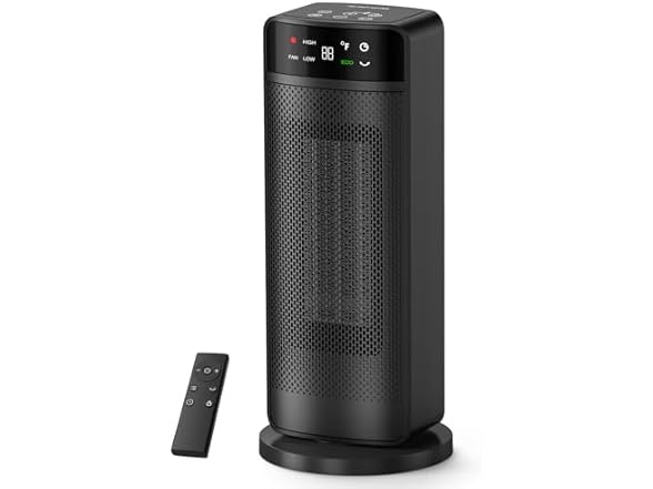1500W Ceramic Electric Space Heater w/Remote