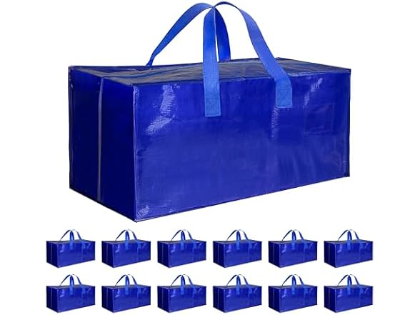 HealSmart 12 Pack Oversized Heavy Duty Moving Bags