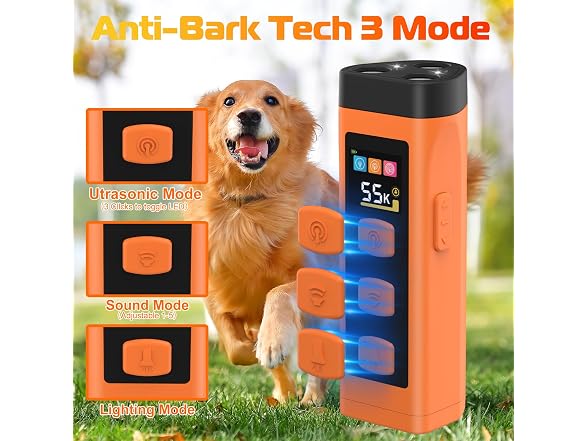 Dog Bark Deterrent Device, 3X Ultrasonic Dog