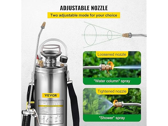 VEVOR 3 Gallon Stainless Steel Sprayer