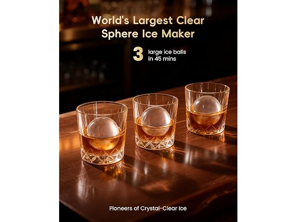 ecozy 2.4in Clear Ice Ball Maker