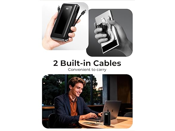 JKELAR 50000mAh Power Bank with Cables