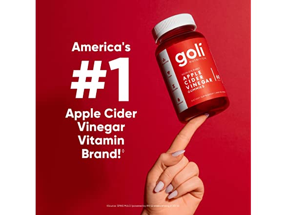(2-PK) Goli Apple Cider Vinegar Gummy, 60-Count