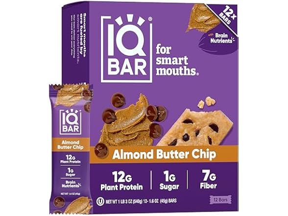 24CT IQBAR Clean Plant Protein Bars- Your Choice - Gallery 35