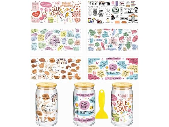 WONYI UV DTF Glass Mug Stickers