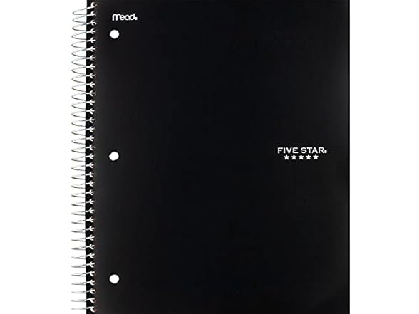 Five Star Five Star Spiral Notebook, 3 Subject, Co