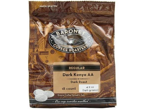 Baronet Kenya Dark Roast Pods 18ct