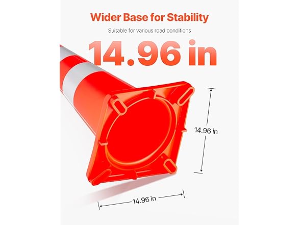 VEVOR Safety Cones, 6 x 36