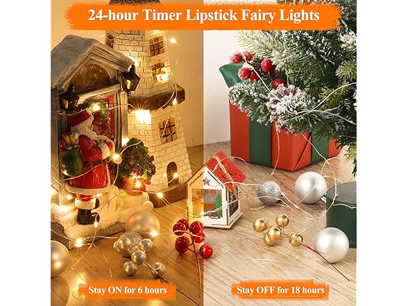 Lakumu Rechargeable Fairy Lights, 16FT Battery String Lights