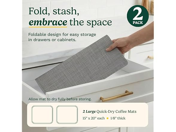 Cuisinart Coffee Mat for Countertop (2 Pack)