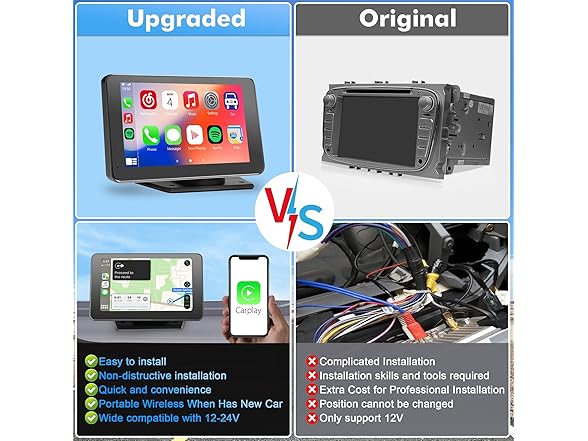 Hieha 7" Portable CarPlay Screen