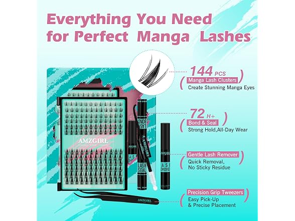 AMZGIRL Manga Lash Clusters Kit