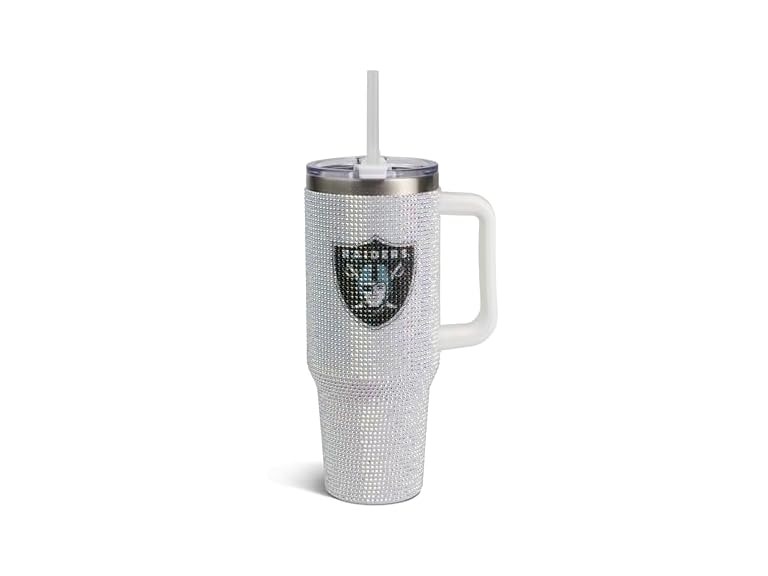 RAIDERS White Bling Tumbler (40oz)