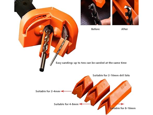 Generic Drill Bit Sharpener, Orange