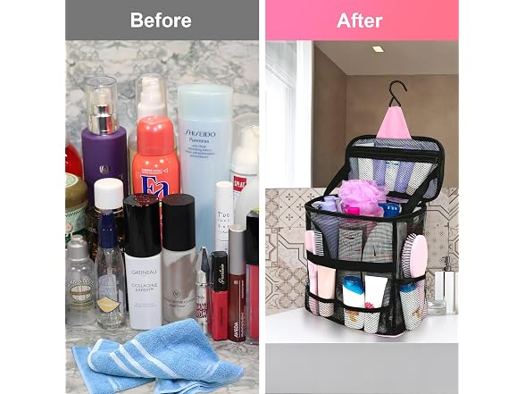 NOBLIGOAL Mesh Shower Caddy Bag Pink