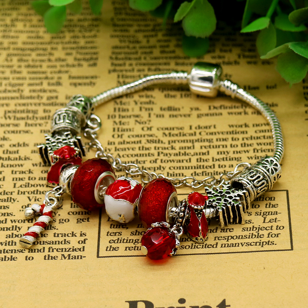 Murano Crystal Christmas Bracelet - Gallery 4