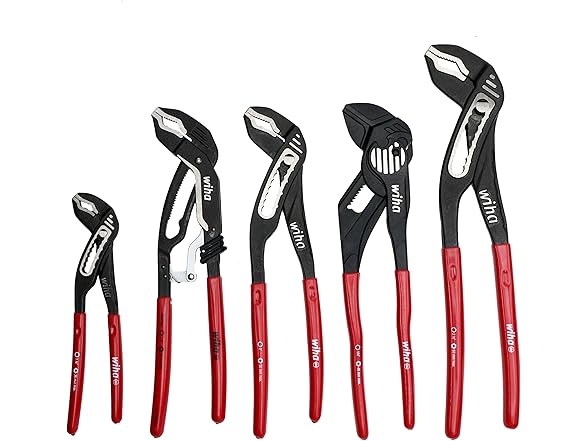 Wiha 34691 5pc Grip V-Jaw Tongue & Pliers Tray Set