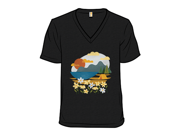 Sunset at a campsite