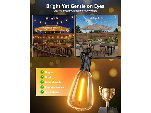 Brightown 175FT Solar String Lights