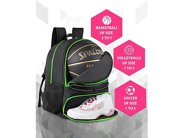 Backpack Unisex Ball & Shoes Compartment