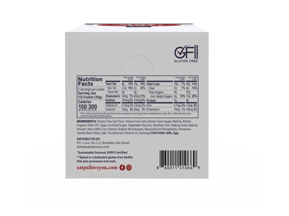 (12ct) Soft-baked Oatmeal Raisin Gluten-free Cookies