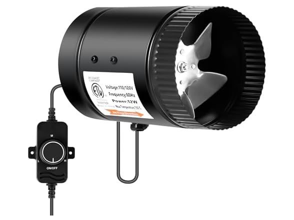 Simple Deluxe 4" Inline Booster Duct Fan