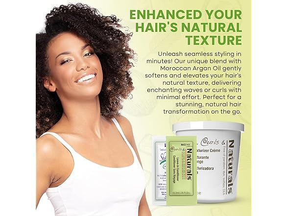 Curls & Naturals Texturizer Hair Softener with Moroccan Argan Oil