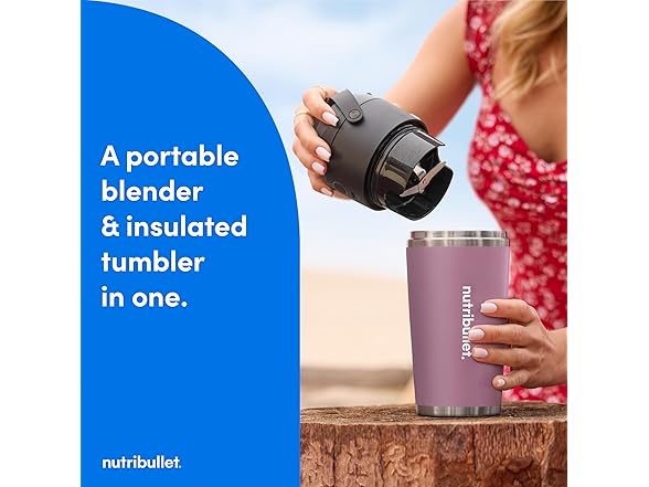 nutribullet Flip Portable Blender with Insulated Cup, Lavender
