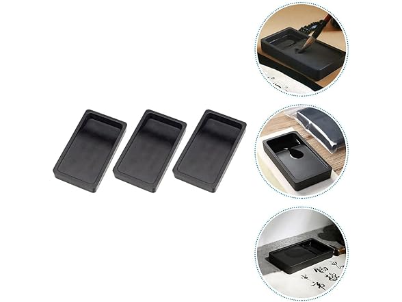 TOYANDONA Portable Inkstone 3-Piece Set