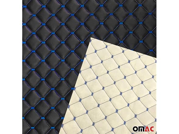 OMAC Embossed Black Faux Leather Lining