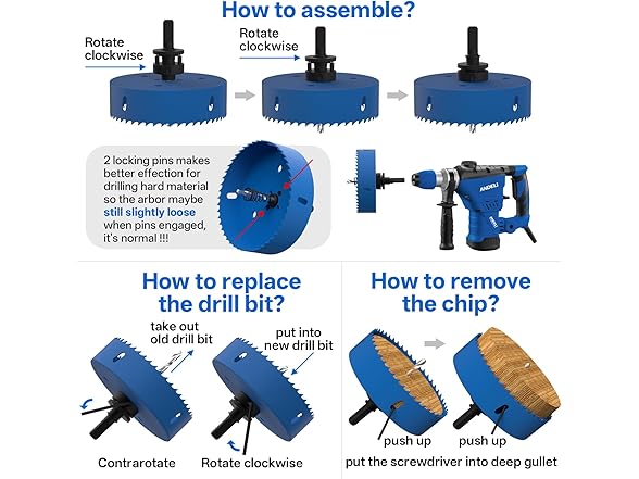 ANDELI 6" Bi-Metal Hole Saw