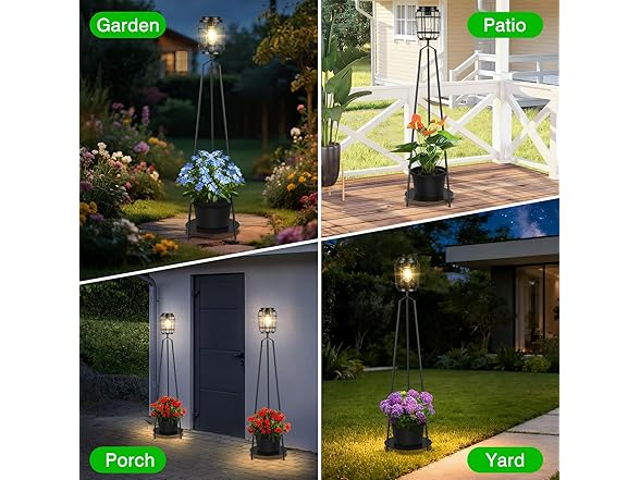 TOWPONICS Outdoor Floor Lamp with Planter