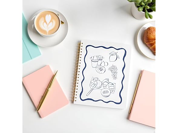 Pearhead Euro Breakfast Hardcover Spiral Notebook