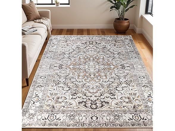 Superior 10'x14' Geometric Floral Medallion Indoor Area Rug