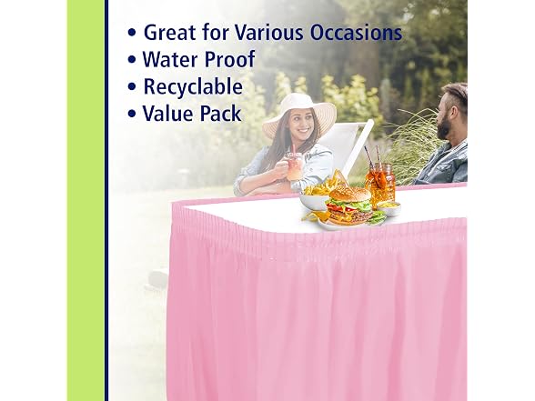 Plastic Table Skirt 29x14 Inches