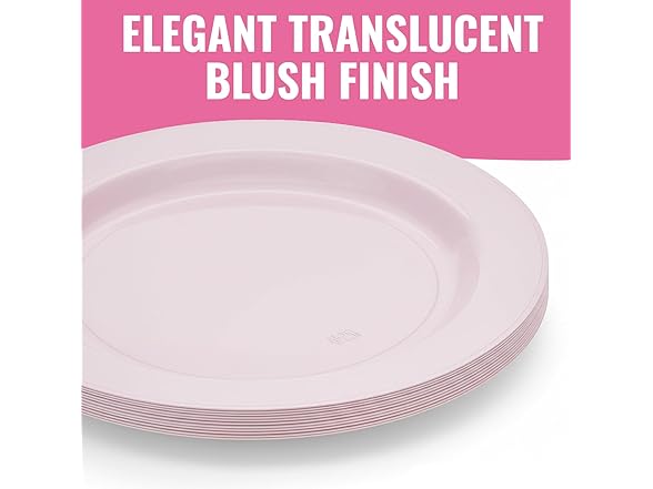 10.25" Blush Dinner Plates 25ct
