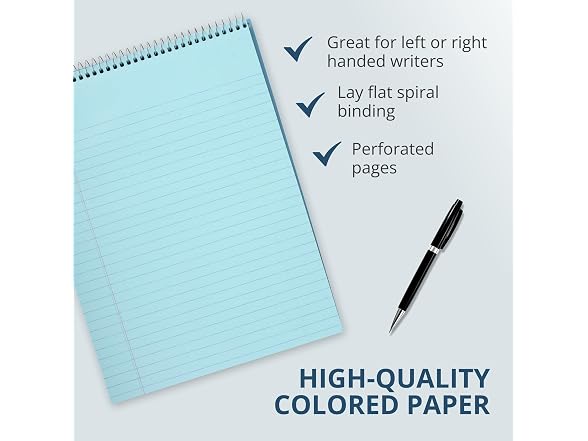 Roaring Spring Spiral Legal Pads 3-Pack Blue