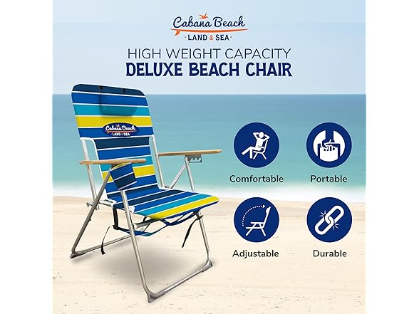 Cabana Beach Folding Chair, Bold Stripe