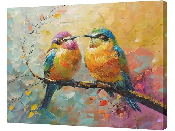 nanen Bird Canvas Wall Art Birds Paintin