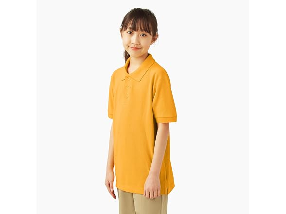 Dickies Boys (XXS) Short Sleeve Pique Polo Gold