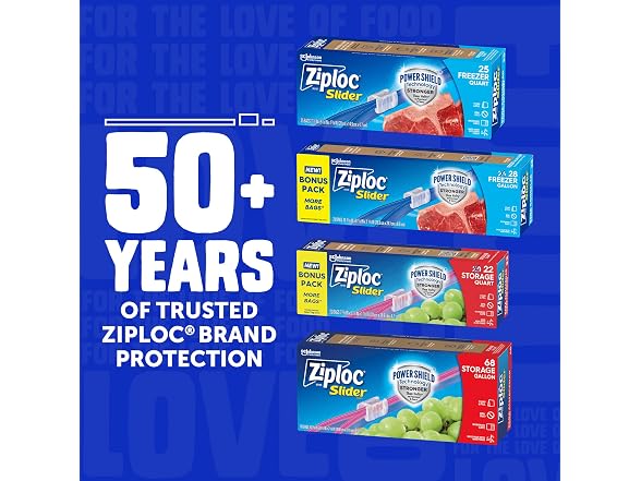 Ziploc Gallon Food Storage Freezer Slider Bags