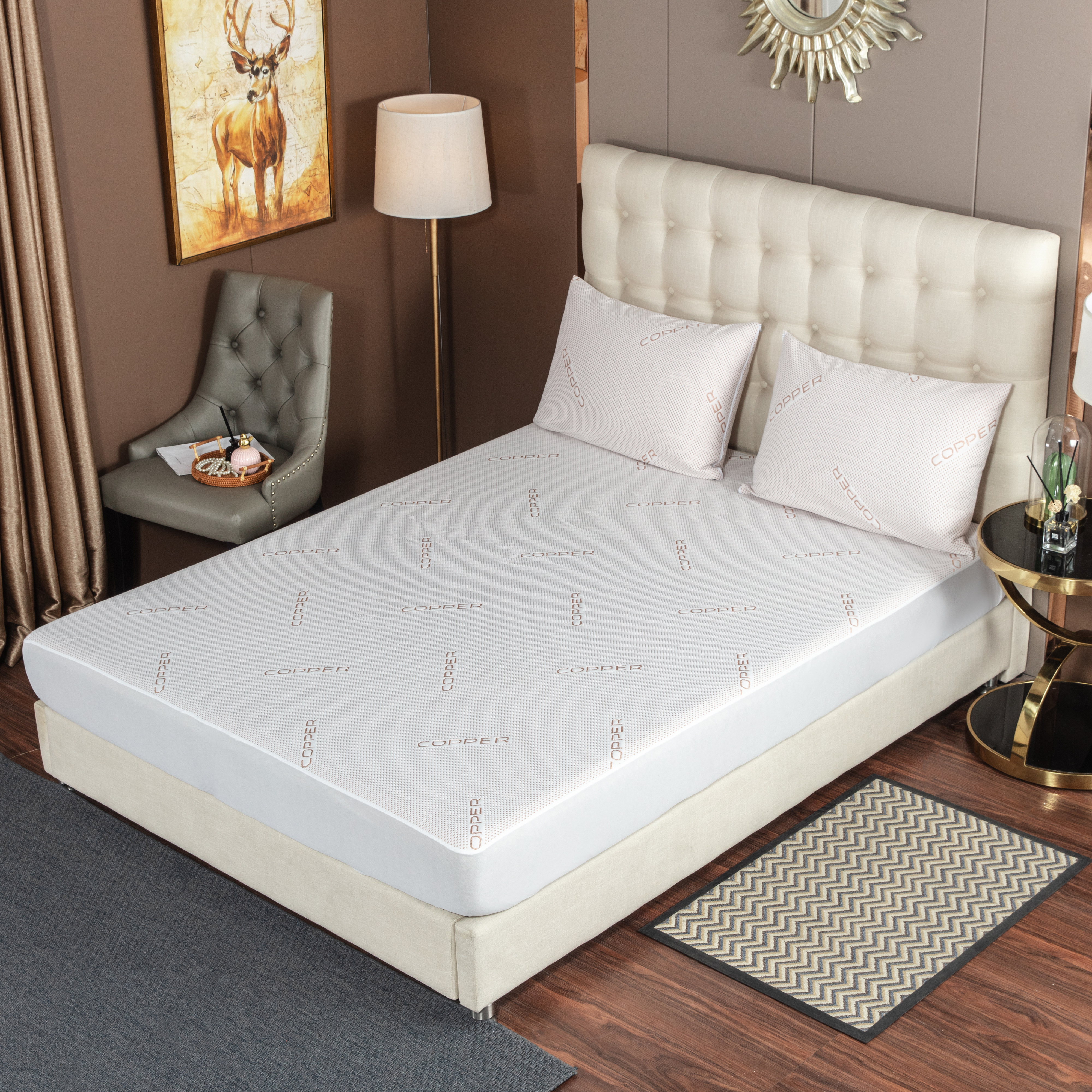 Copper Infused Waterproof Mattress Pad - Gallery 7