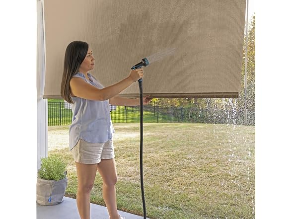 Coolaroo Outdoor Roller Shade with Wand