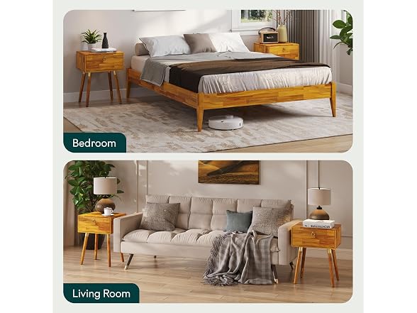 Bme Alden Nightstand 1-Drawer Caramel