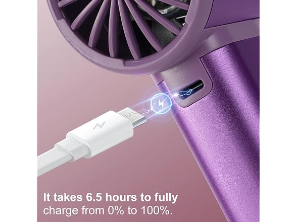 Sowmow Purple Handheld Turbo Fan