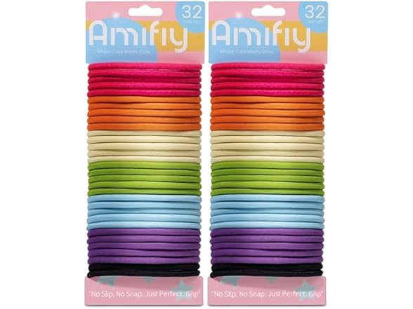 Amifiy Elastic Hair Ties, 64 Count