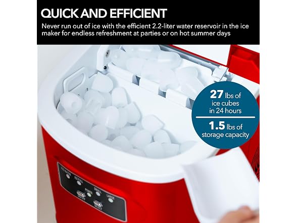 Whynter Compact Portable Ice Maker, 27 lb. Capacity