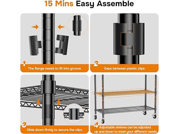 Simple Deluxe Rolling Clothes Rack
