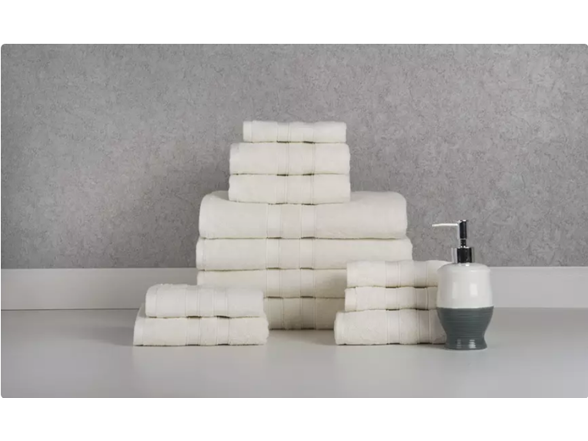 Bibb 12 Piece Egyptian Cotton Towel Set